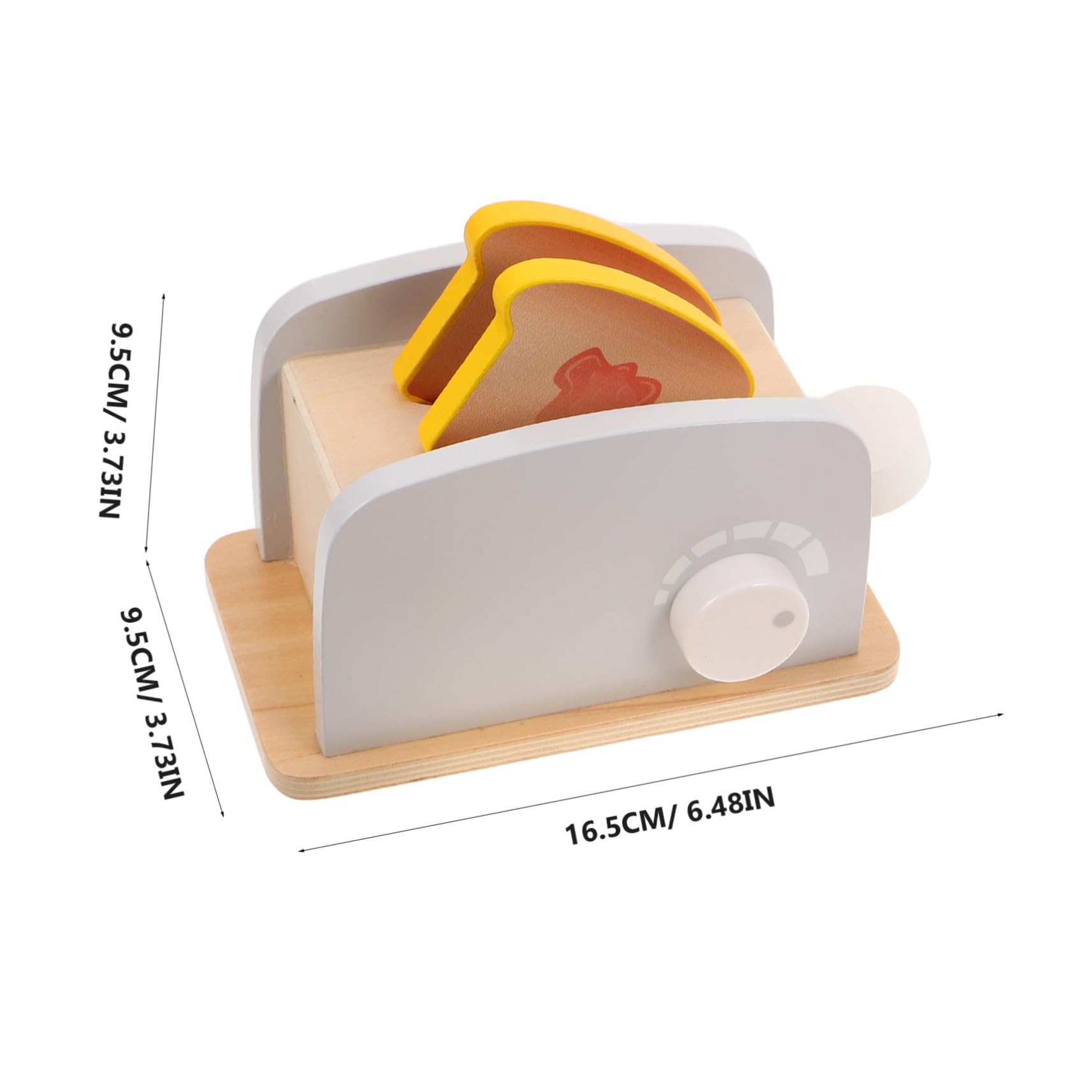 Mikinona Gioco Cucina Educativo con Macchina per Pane in Legno Accessori Colazione Miniatura Coltello in Legno e Marmellata Giocattolo per Gioco di Ruolo e Sviluppo Coordinazione