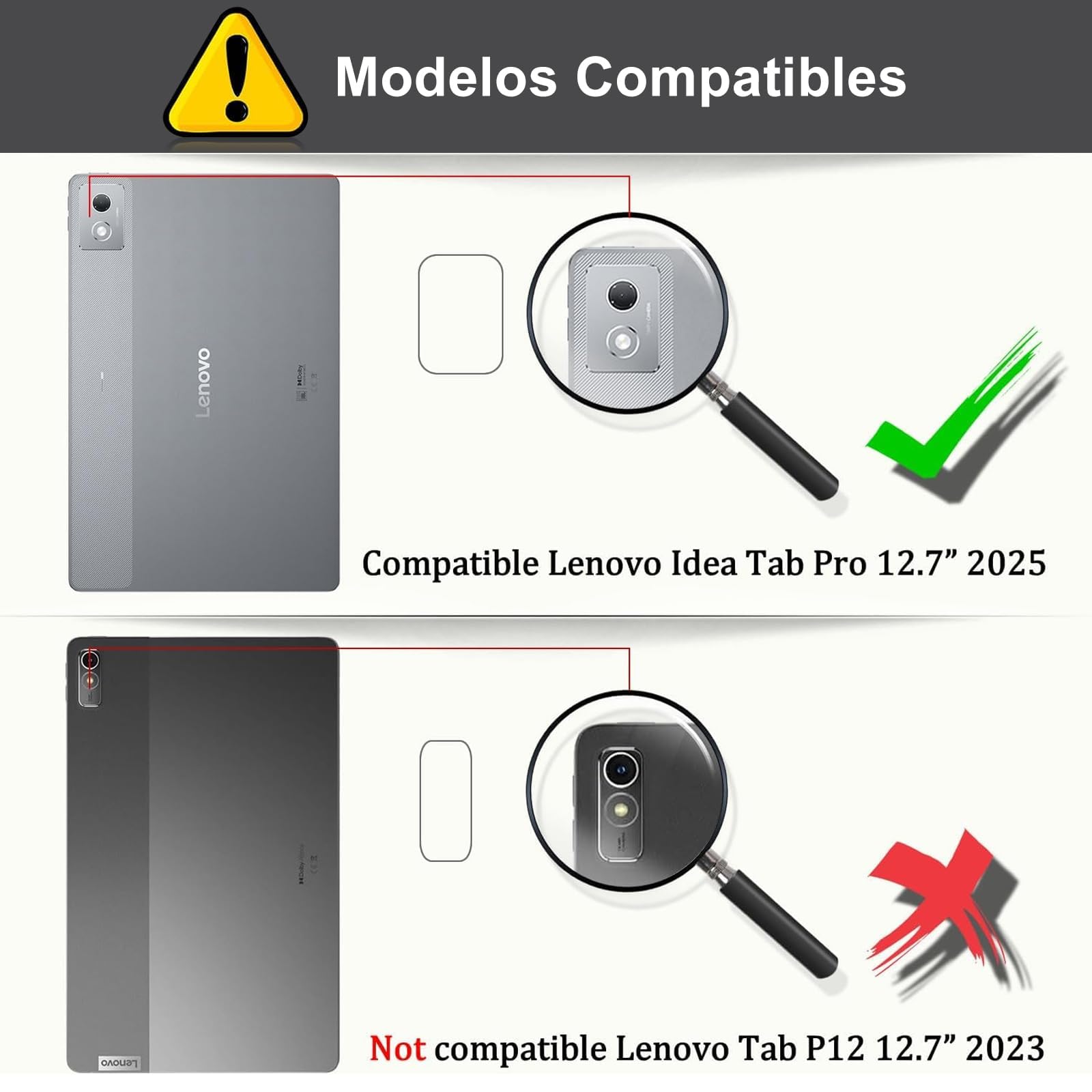 Funda Teclado con Trackpad para Lenovo Idea Tab Pro 12.7 Pulgadas, Español Ñ Teclado Bluetooth Desmontable con Retroiluminación de 7 Colores y Trackpad para Lenovo Idea Tab Pro 2025 12.7", Negro