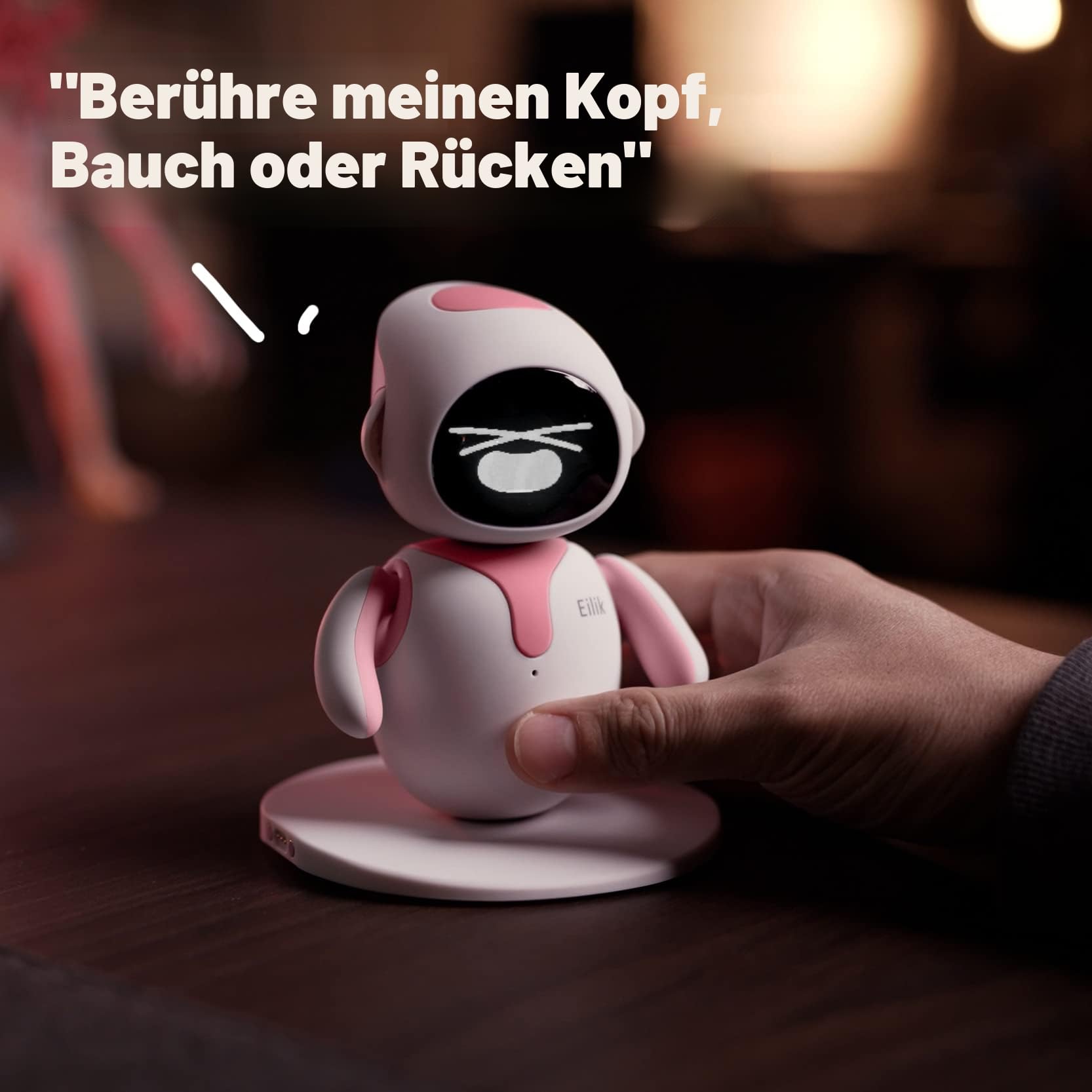 Eilik intelligenter Schreibtisch Roboter | für Kinder & Erwachsene, mit Emotionen Interaktionen und Animationen, Spielzeug Unterhaltung Begleiter Haustier Persönlicher Assistent, für mehr Spaß