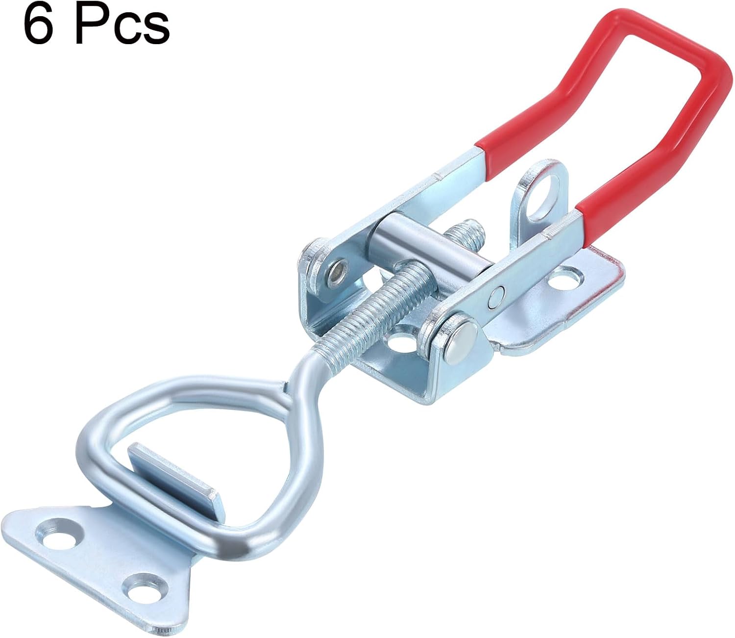uxcell 6Pcs Toggle Latch Clamp, 7 Inch Iron Adjustable Toggle Clamp 661lbs Holding Capacity Pull for Box Case Gate Cabinet