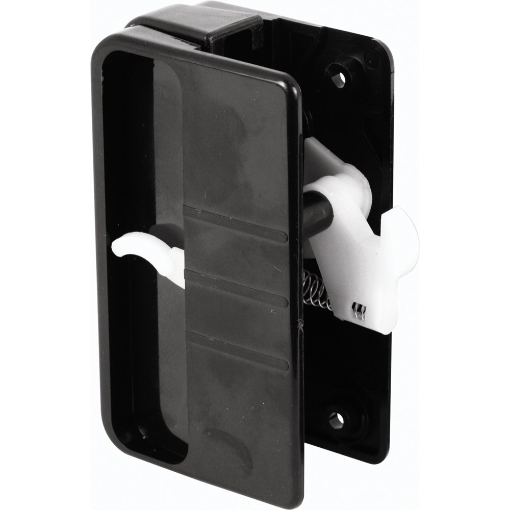 Écran loquet de porte et tirer noir A 156 pour menuiserie alu et PVC