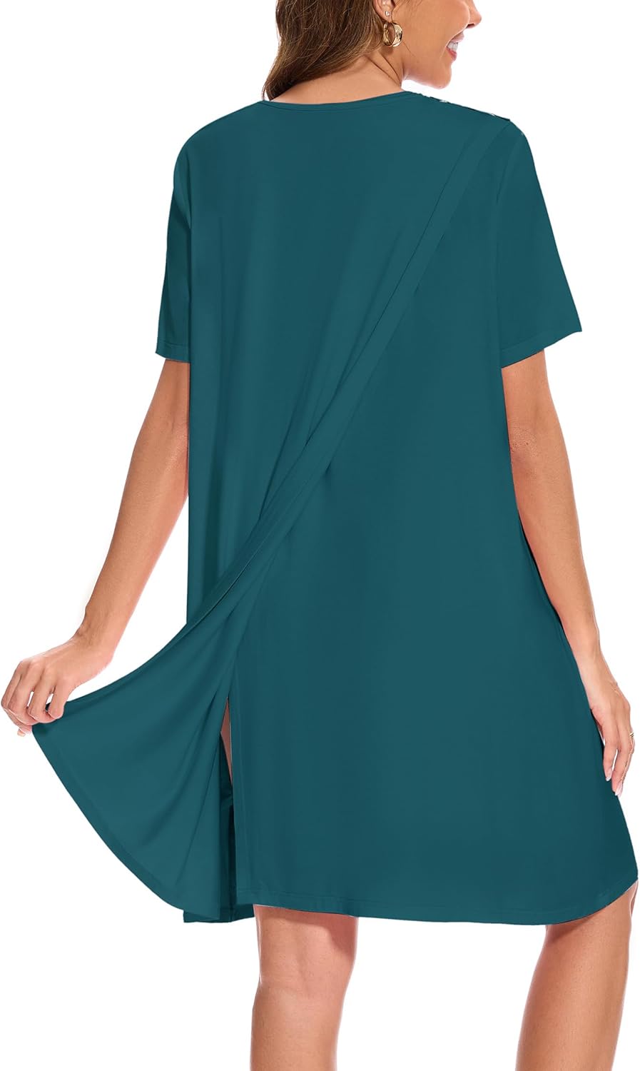 AVIIER 100% Cotton Hospital Gowns for Women Open Back Tear Away Post Shoulder Surgery Dress Adaptive Clothing Nightgowns - Image 2