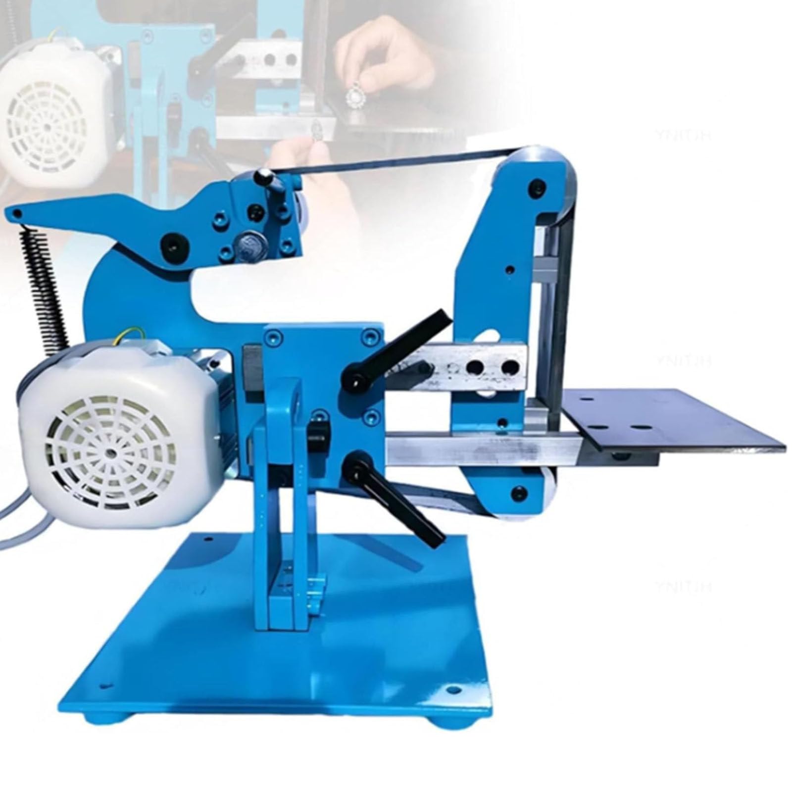 Hydravex 750w/1100W Electric Belt Sander, Bench Sander with 5 Sanding Belts, Vertical and Horizontal Grinder Grinding Polishing Machine, for Wood and Metal 750W