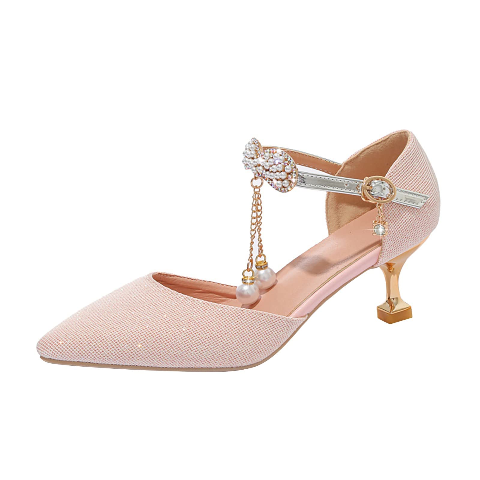 Spitze High Heels Mädchen Glitzer Strass Schleife Knöchelriemchen Mary Jane Schuhe Abendschuhe Klavier Bühnen Tanzschuhe Sommer Stöckelschuhe Prinzessin Schuhe Mit Stiletto Absatz, Größe 28-38
