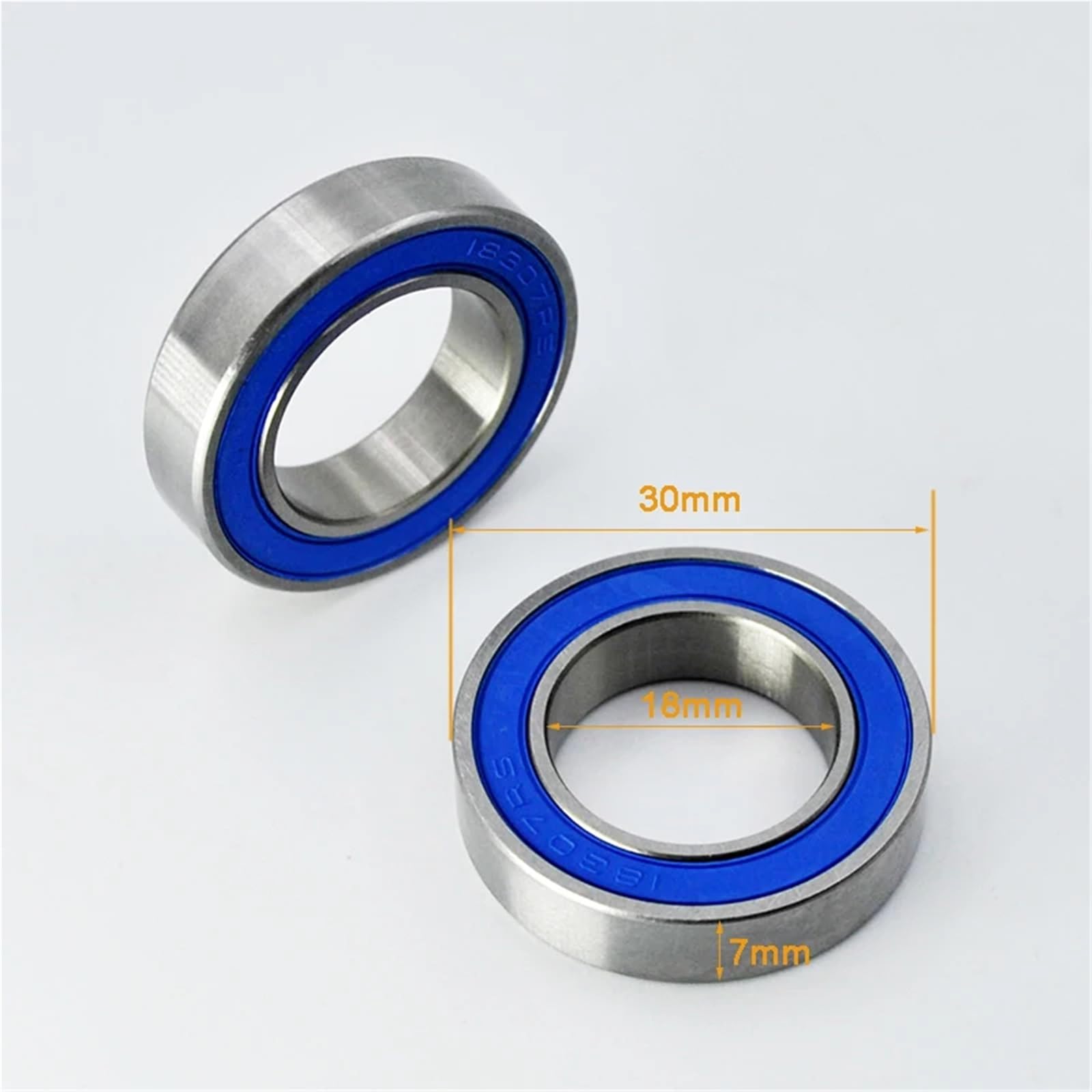 Lot de 2 ou 10 roulements hybrides en céramique 18307 2RS, 18 x 30 x 7 mm, alésage 18 mm, roulements à billes 6903/18(2Pcs)
