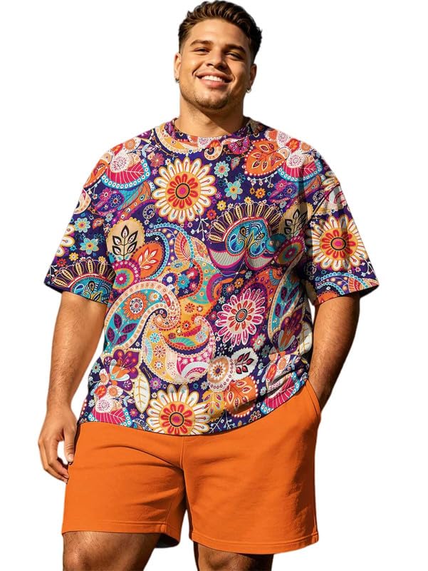 Camisetas y pantalones cortos conjunto contra el calor para hombres que viajan