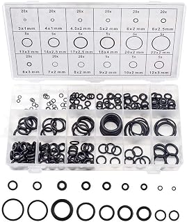 Tap O-Ring Kit 225pcs 3-22mm Nitrile Rubber Metric O Ring for Plumbing Washer Seal Auto Machine Repair