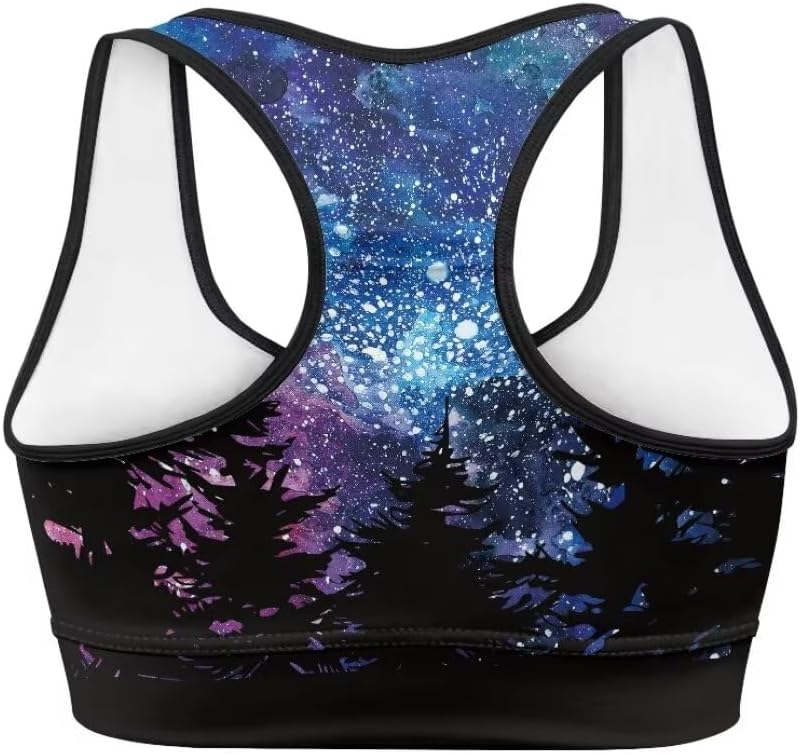 Mushroom Padded Bras for Women Wireless Sport Bra Racerback Running Bra Yoga Sport Bras