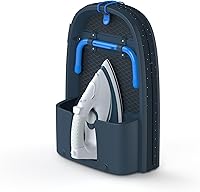 Vista 1 de Joseph Joseph Pocket Plus - Tabla de planchar compacta plegable para ahorrar espacio con soporte para plancha y montaje en pared, Azul/Negro