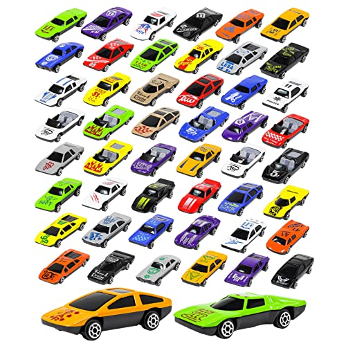 Kidplokio Ultimate Fleet 50pc Multicolor Diecast Toy Cars Playset for Boys