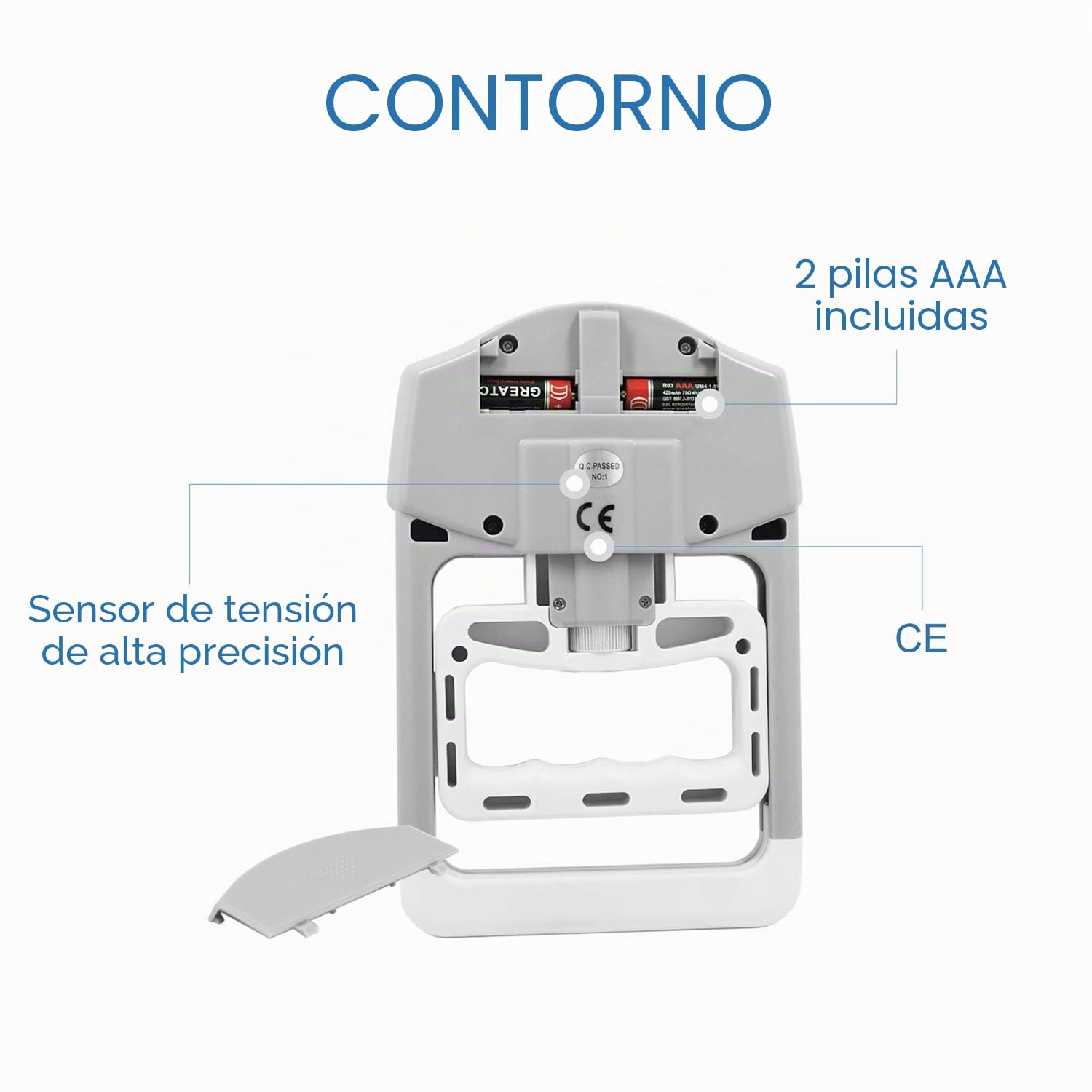 Dinamómetro de Mano Digital Medidor de Fuerza de Agarre automático, probador de Fuerza de Poder de Agarre electrónico de 90 kg