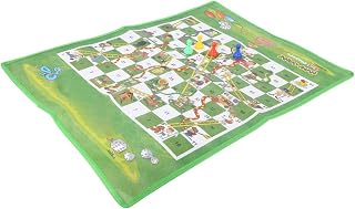 Snake Chess, Snake Ladder Chess Non Woven Fabrics Carpet Ground Mat Snake Ladder Chess Children Game Toy 60x45cm Washable Folding Non Woven Snake Chess (Height 3cm Diameter 2cm)
