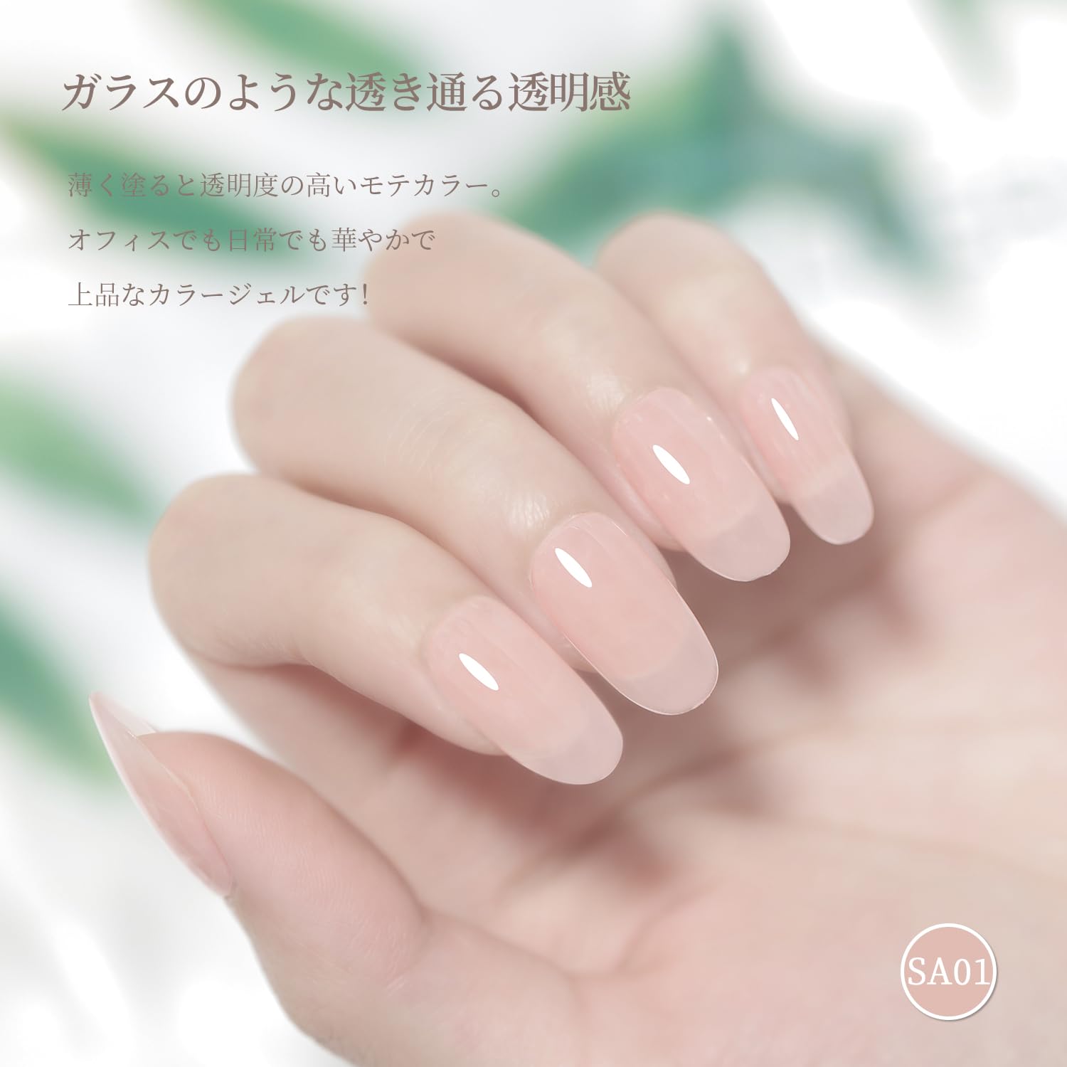 Amazon | Coikaze ジェルネイル カラー ジェル 透き通る透明感 シアー
