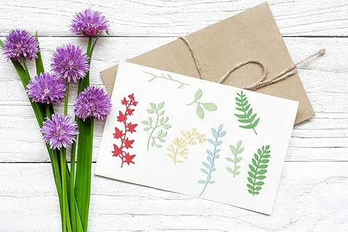 Miniatura 11 de Troqueles de corte de flores de metal para hacer tarjetas, patrón de simetría, hojas florales, troqueladas de flores de primavera, herramienta de 1