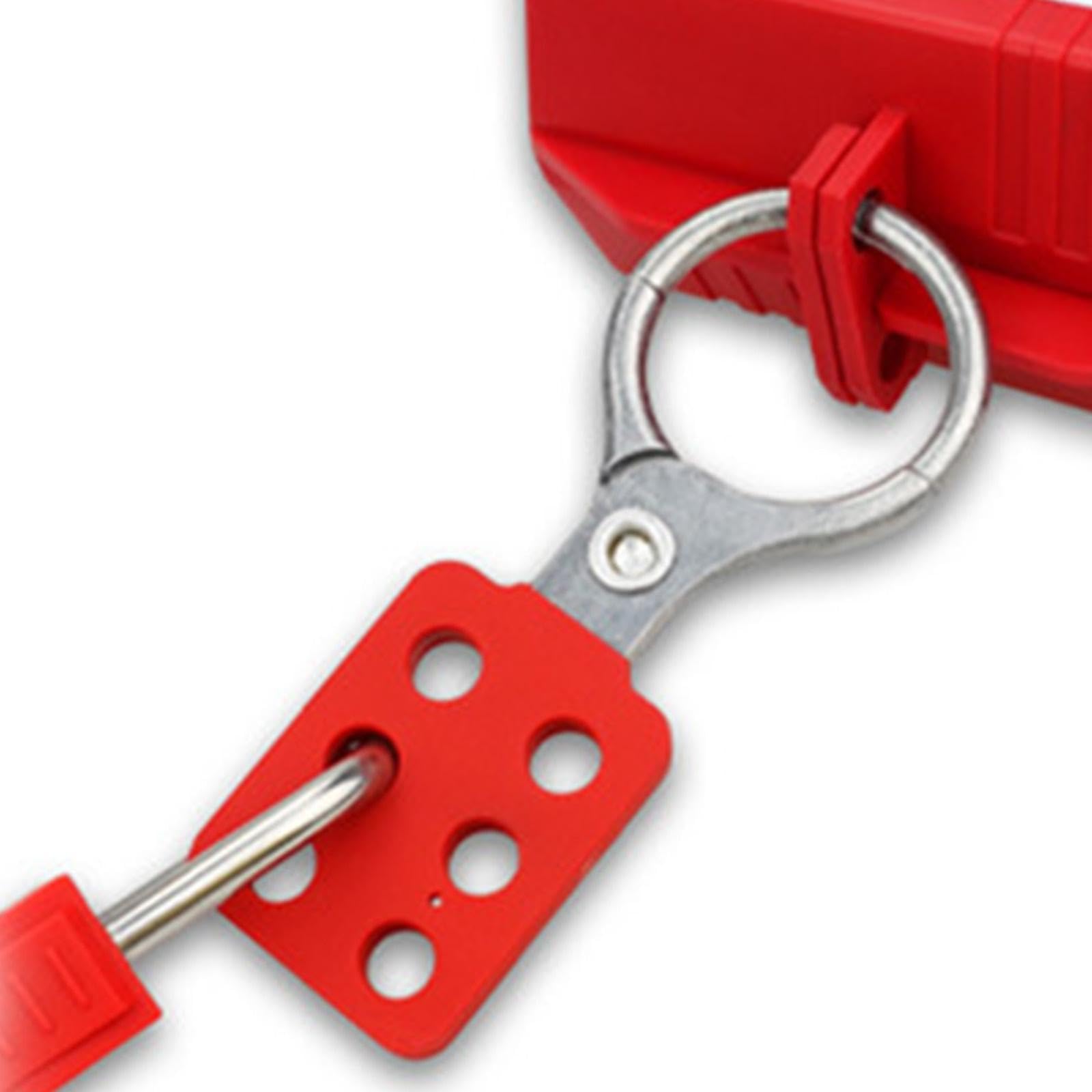 Amagogo Lock Out Hasp Aluminium Sturdy Tamperproof Industrial Padlock Hasp for Lockout Station Lockout Device, 25mm locking hook