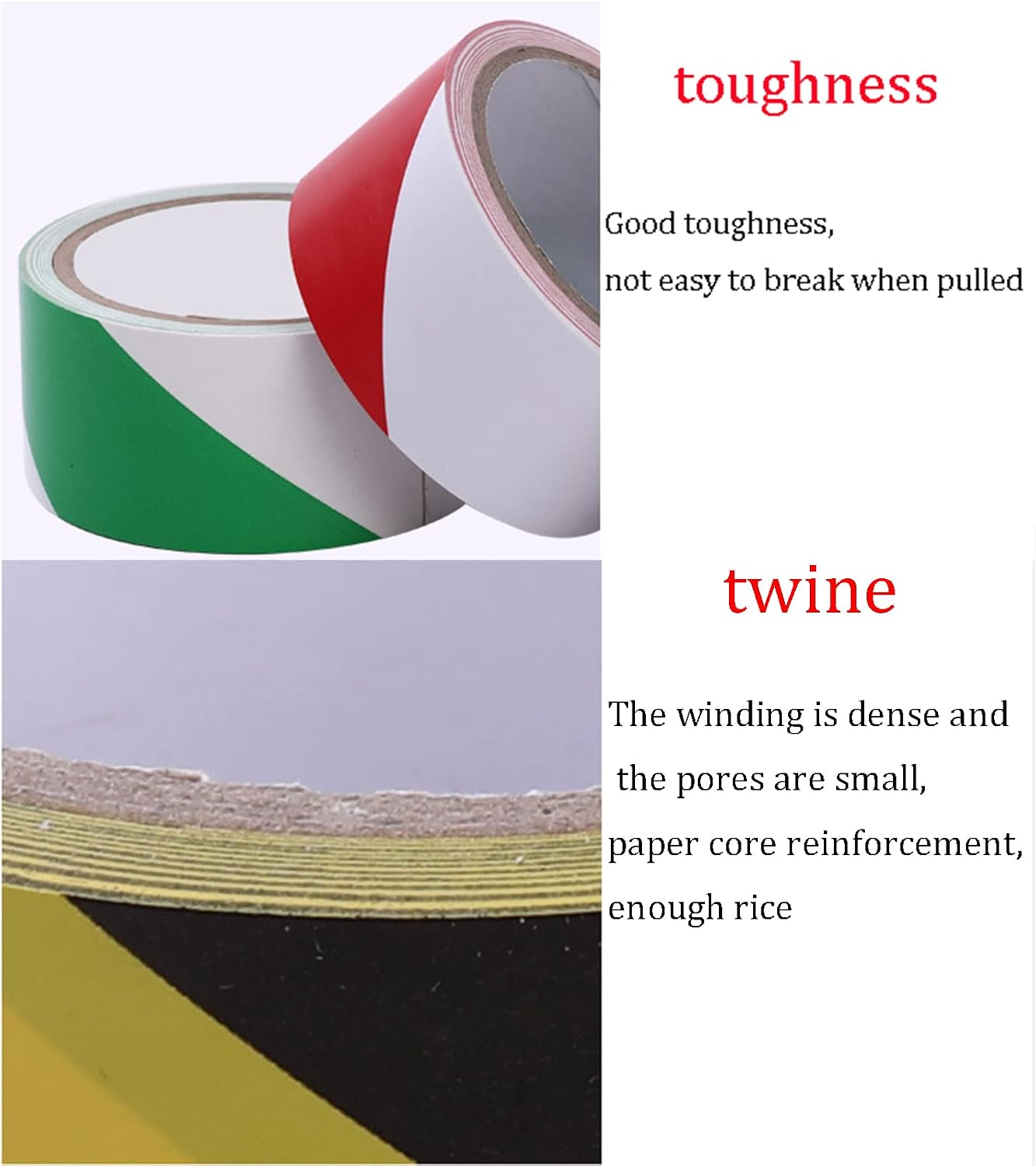 2 Roll Adhesive Hazard Warning Tape I 48mm X 16m Floor Tape I Caution Tape I Ideal for Social Distancing Floor Tape and Floor Tape