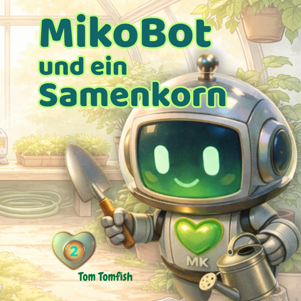 MikoBot und ein kleines Samenkorn: Bilderbuch für Kinder ab 2 Jahren über Geduld, Warten und Wachsen: Eine ruhige Robotergeschichte (MikoBot Welt)