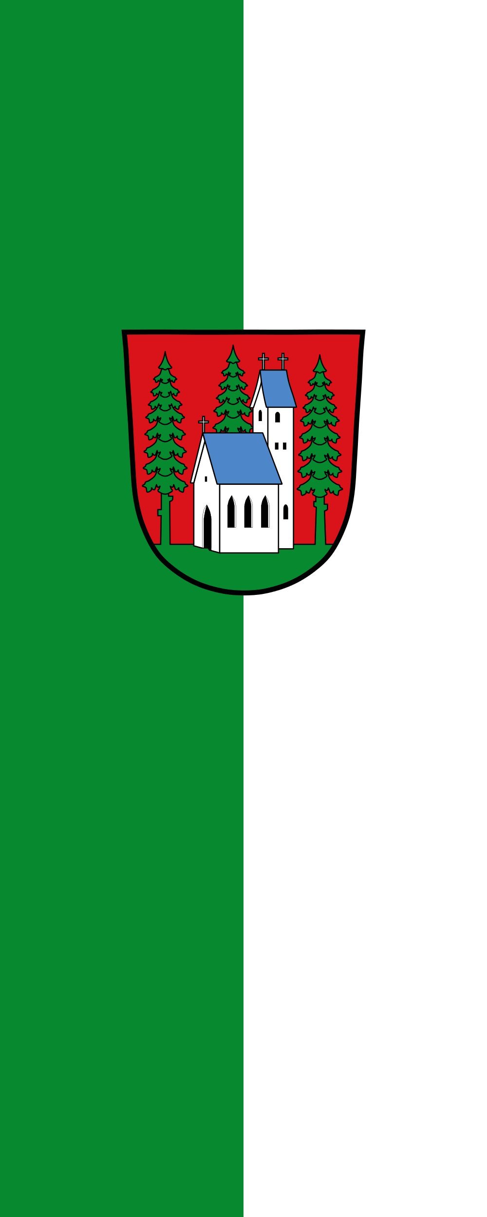 Drapeau Holzkirchen 300x120cm pavillon portrait vertical de 3.5m2