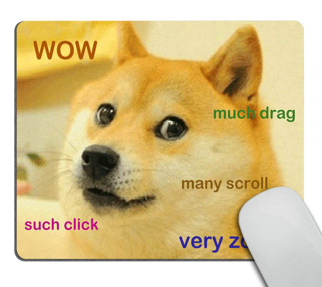 Funny Doge Mousepad Personality Rectangle Non-Slip Rubber Mousepad Gaming Mouse Pads