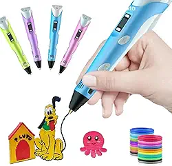 Caneta de Impressao 3D com Filamentos PLA/ABS Carregamento via Fonte e Usb Premium