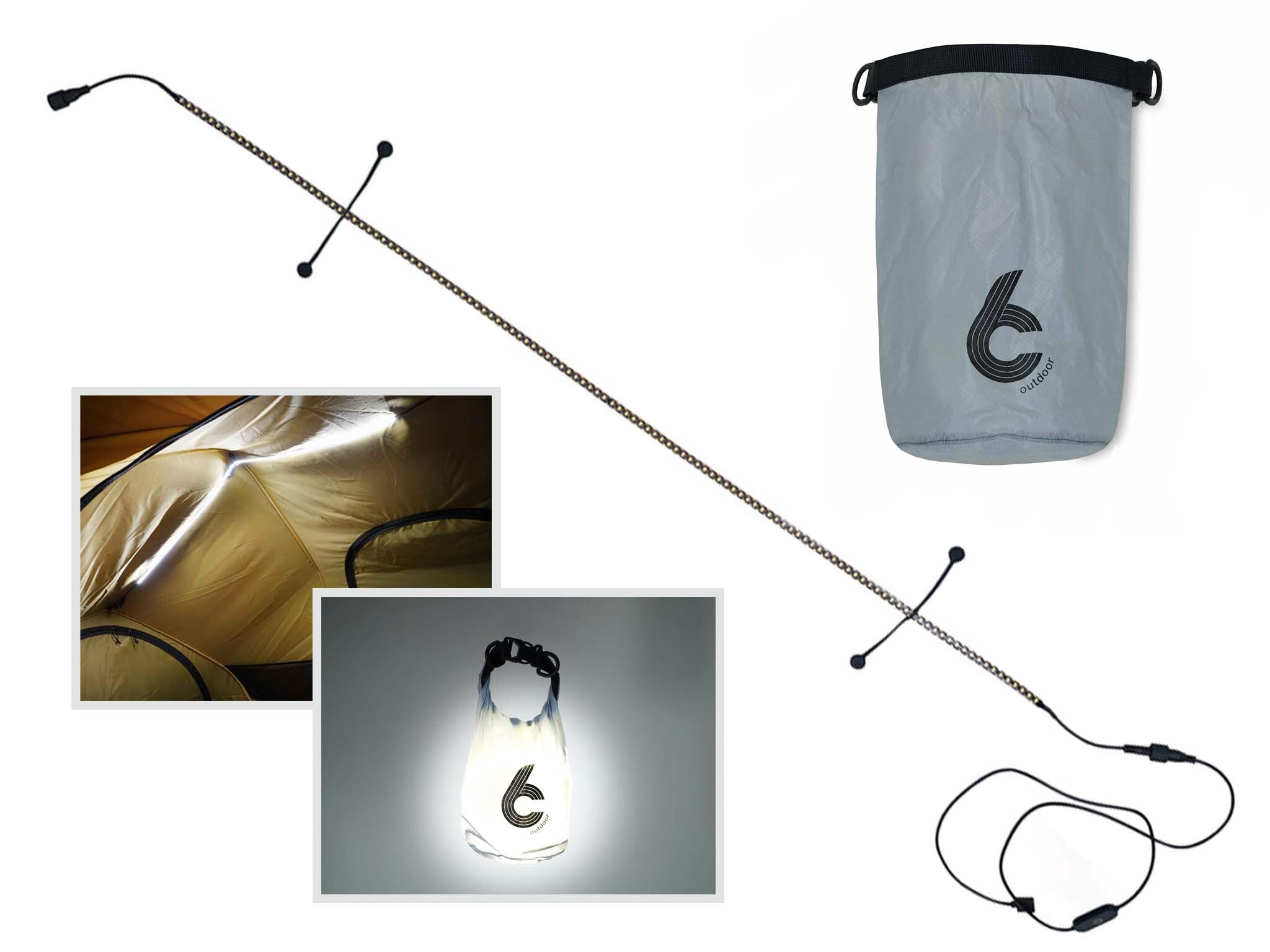 Flex LED Camp Lights DIMMABLE Waterproof Rope Lights Bright Work Lights to Moody Soft Lights Lantern Mode OR String Mode