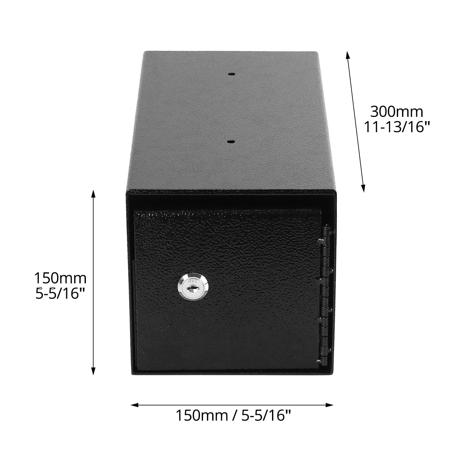 QWORK Caja fuerte resistente con 2 llaves, diseño de ranura unidireccional antirrobo para almacenamiento seguro de efectivo, llaves y documentos, ideal para pequeñas empresas, minoristas, iglesias y