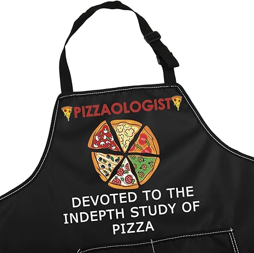 Miniatura 3 de JNIAP Delantal de chef de pizza para hombres, delantal para hacer pizza, regalos de chef, regalos de pizzería, delantal de pizzería para hombres