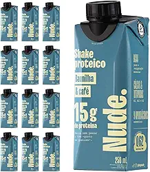 Nude Shake Proteico Baunilha e Café 250ml - Pack 12 Unidades