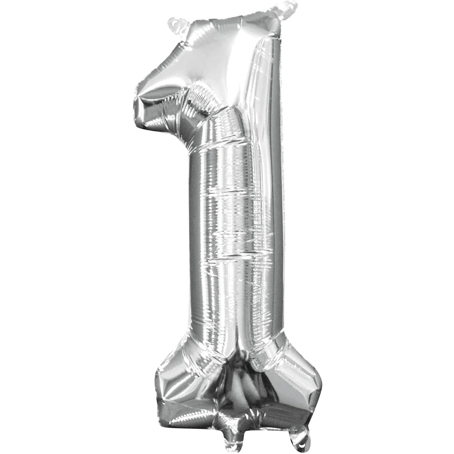1 SILVER Number Balloons 32inch Helium Birthday Foil Mylar Digital for Engagement Wedding Bridal Shower Anniversary, 1S