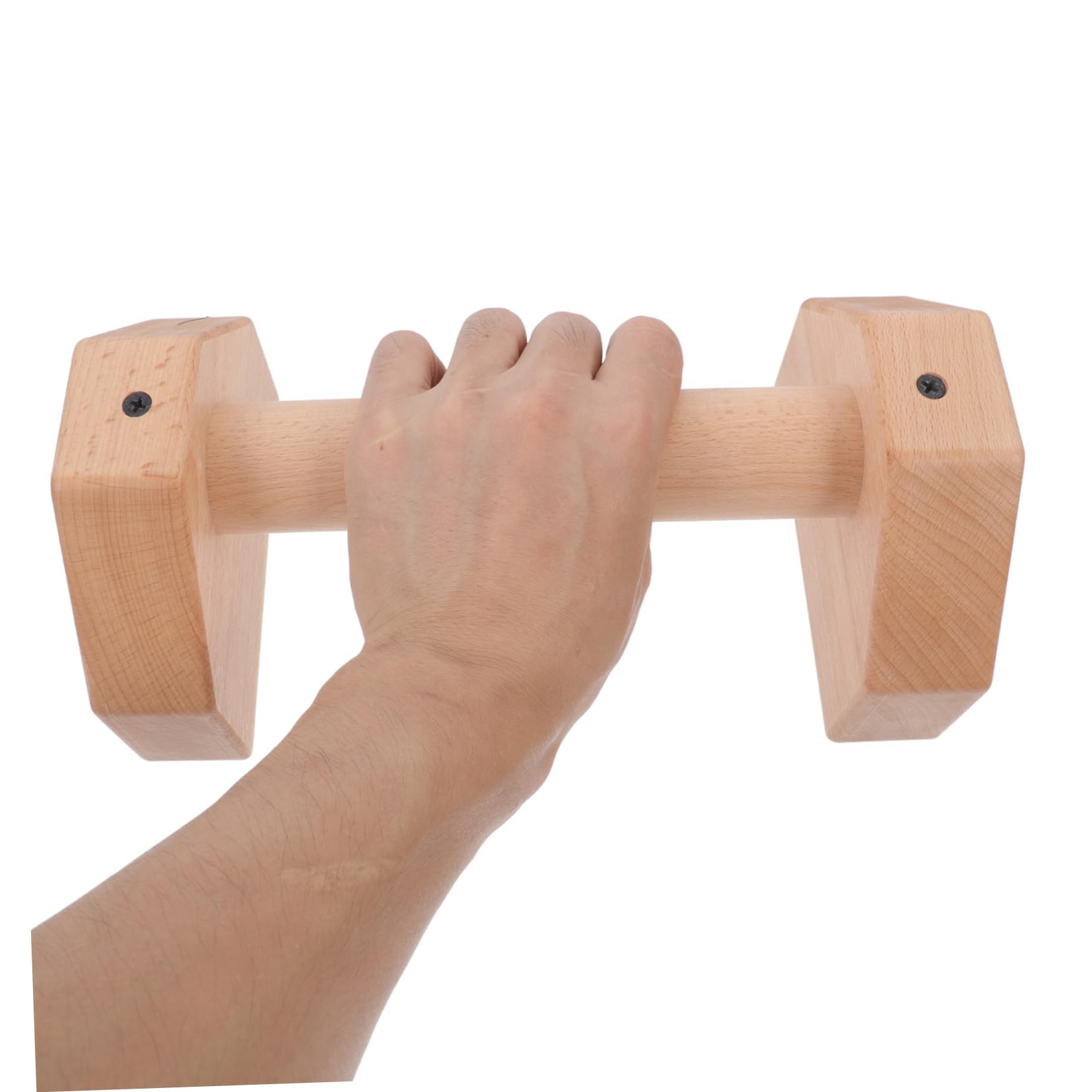 SUPVOX Push-up Handles for Men 2 Pcs Wooden Push-up Bars Non-slip Surface Portable for Fitness Training