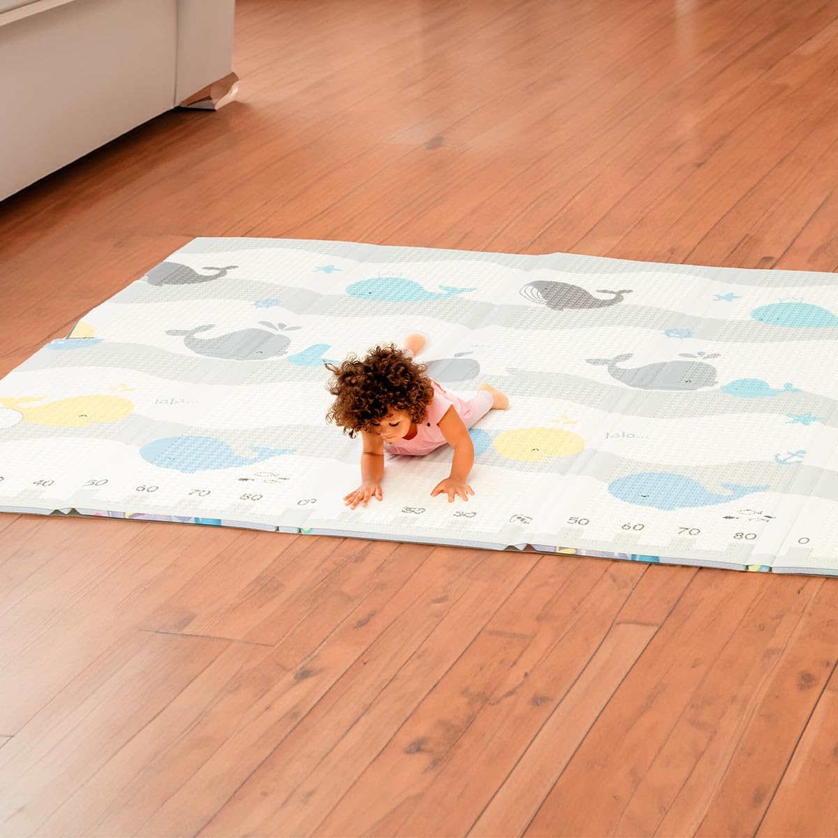 ATAA Alfombra de Juegos Grosor 1.5cm Reversible Colchoneta Infantil Plegable. Colchoneta de Juegos Plegable, 180X200cm, Alfombra de Doble Cara, Impermeable, No tóxico, Color: (Oceano)