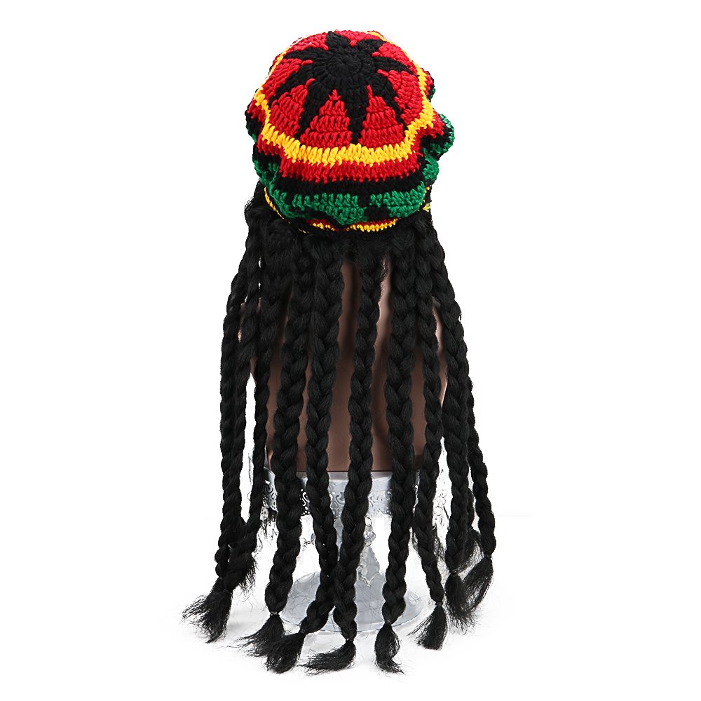 Amazon.com: AICKER Rasta Dreadlocks Hat Wig with Tam 28 Inch  display picture 1