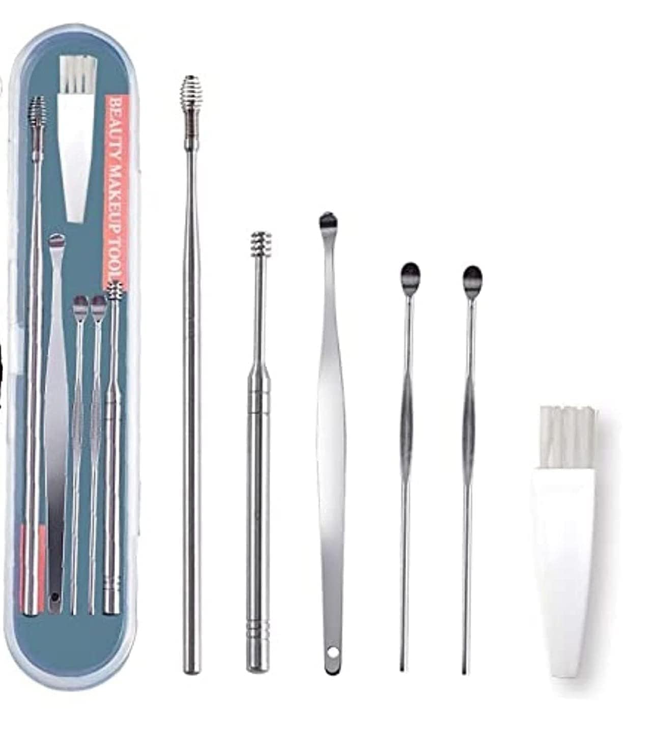 Drasti Impex� Ear Wax Cleaner Resuable Ear Cleaner Kit Ear Cleaner Tool Set with Storage Box Ear Wax Remover Tool Kit with Ear Curette Cleaner and Spring Ear Buds Cleaner - 6 Pc Set-image-25