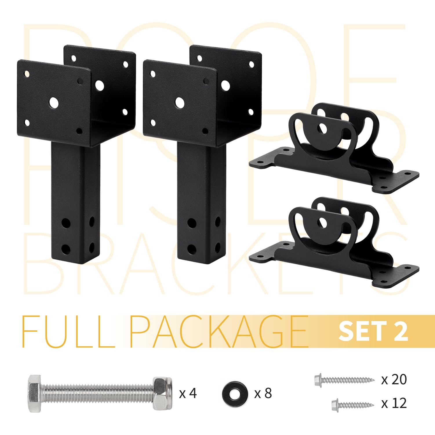 Snapklik.com : Heavy Duty Roof Riser Brackets Kit, Adjustable Roof ...