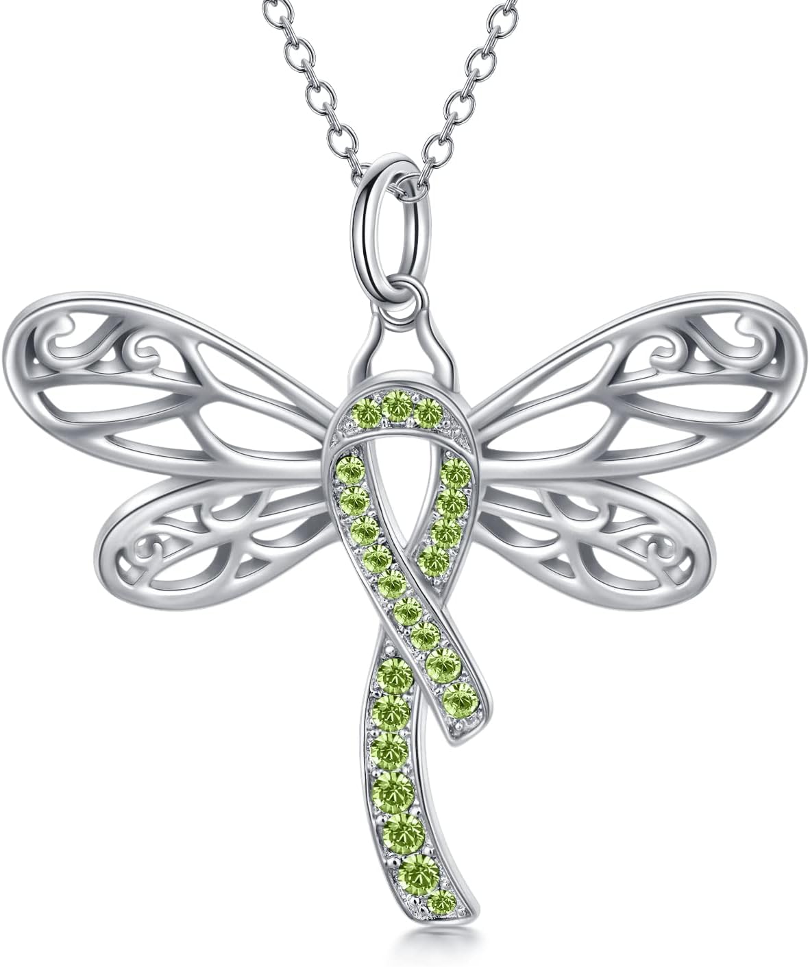 AOBOCO Sterling Silver Cancer Awareness Necklace Cancer Survivor Gifts for Women