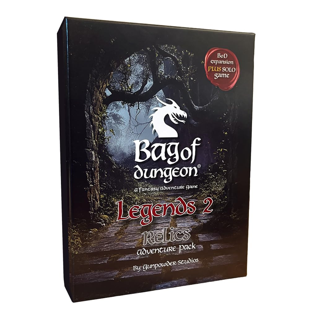 Bag of Dungeon Legends 2: Relics - Paths of the Ancients | 4-in-1 adventure pack expansion for any game | Includes SOLO game | RPG Fans | 1โ4 Players, Ages 7+ | Classic Dungeon Crawler โ image 1