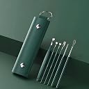 Jeyux Manicure Set Men Personal Care Tools Accessories Finger and Toe Nail Clippers Kit Professional Manicure Pedicure Kit With Travel Case Nail Grooming Kit (Dark Green) gallery image