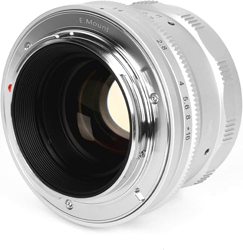 Miniatura 3 de PERGEAR Lente de enfoque manual de marco completo F1.4 de 1.378 in, compatible con cámaras Sony E-Mount A7 A7II A7III A7R A7RII A7RIII A7RIV A7S