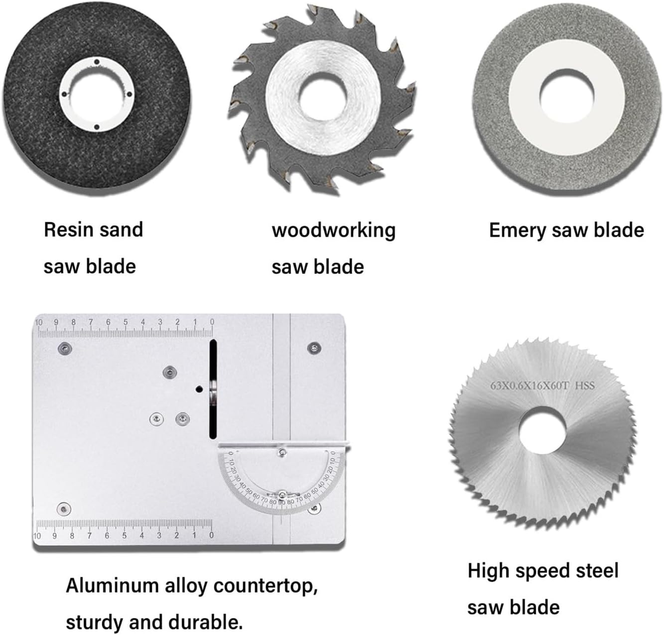 Precision Mini Electric Table Saw, DIY Hobby Handmade Woodworking Bench Cutting Machine, Adjustable Cut Depth Small Desktop Saw for Miniature Wood Craft