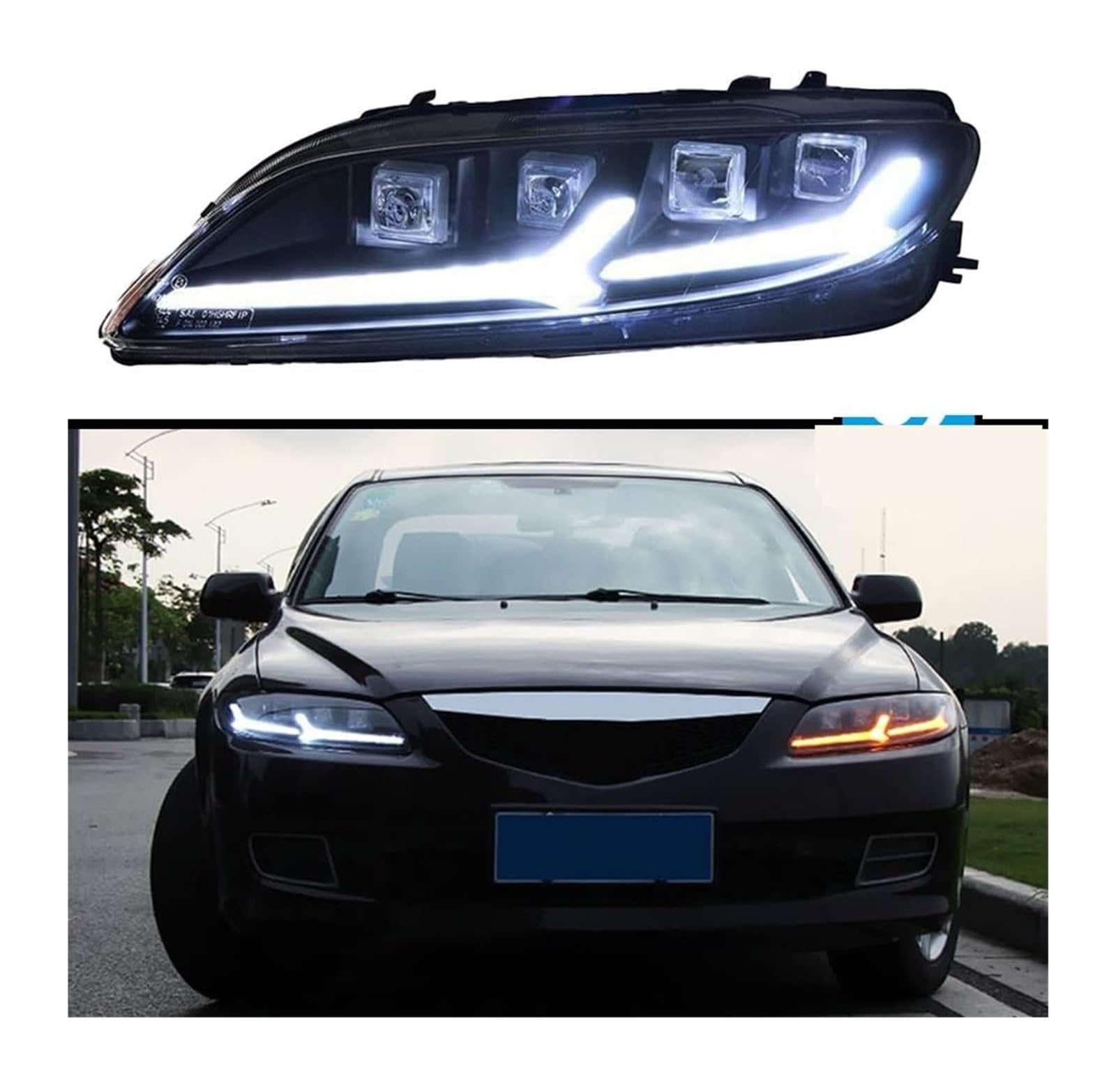 Ciloc Para Mazda 6 Para Mazda6 2003 2004-2015 Faros Delanteros Coche Lente Señal Giro Dinámica Lámparas Delanteras Automotrices Faro Luz Intermitente Retrovisor Lateral