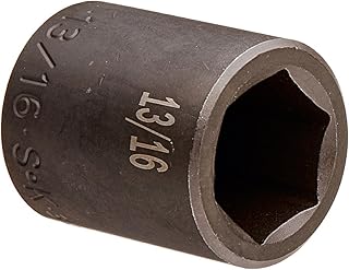 SK Hand Tool 34026 1/2-Inch Drive Standard Impact Socket, 13/16-Inch