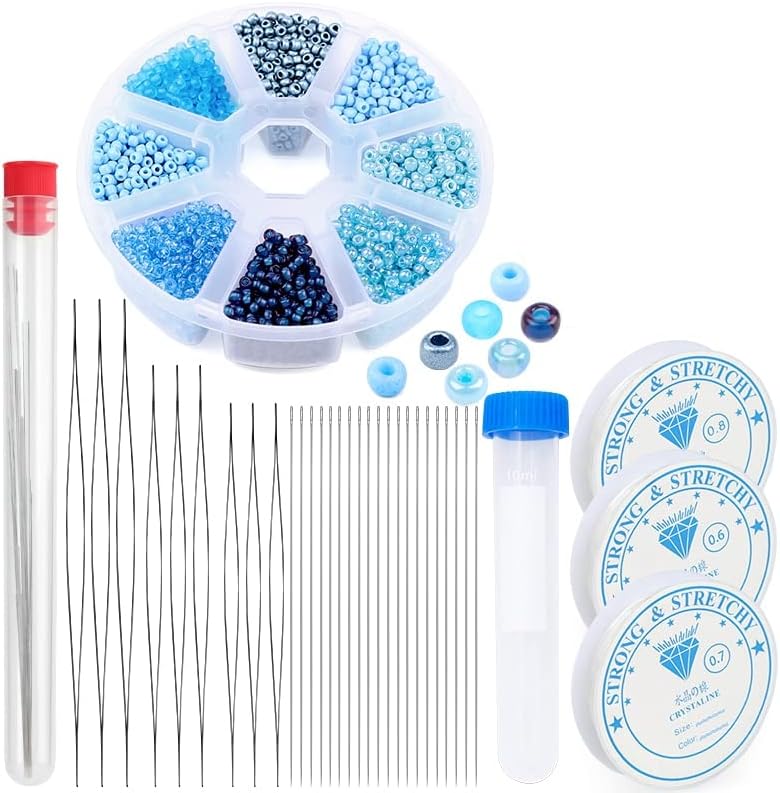 KAOBUY Beading Needles Pins Open Curved Needle Stainless Steel Self Threading Needle Pins for Beads Bracelet Jewelry Supplies