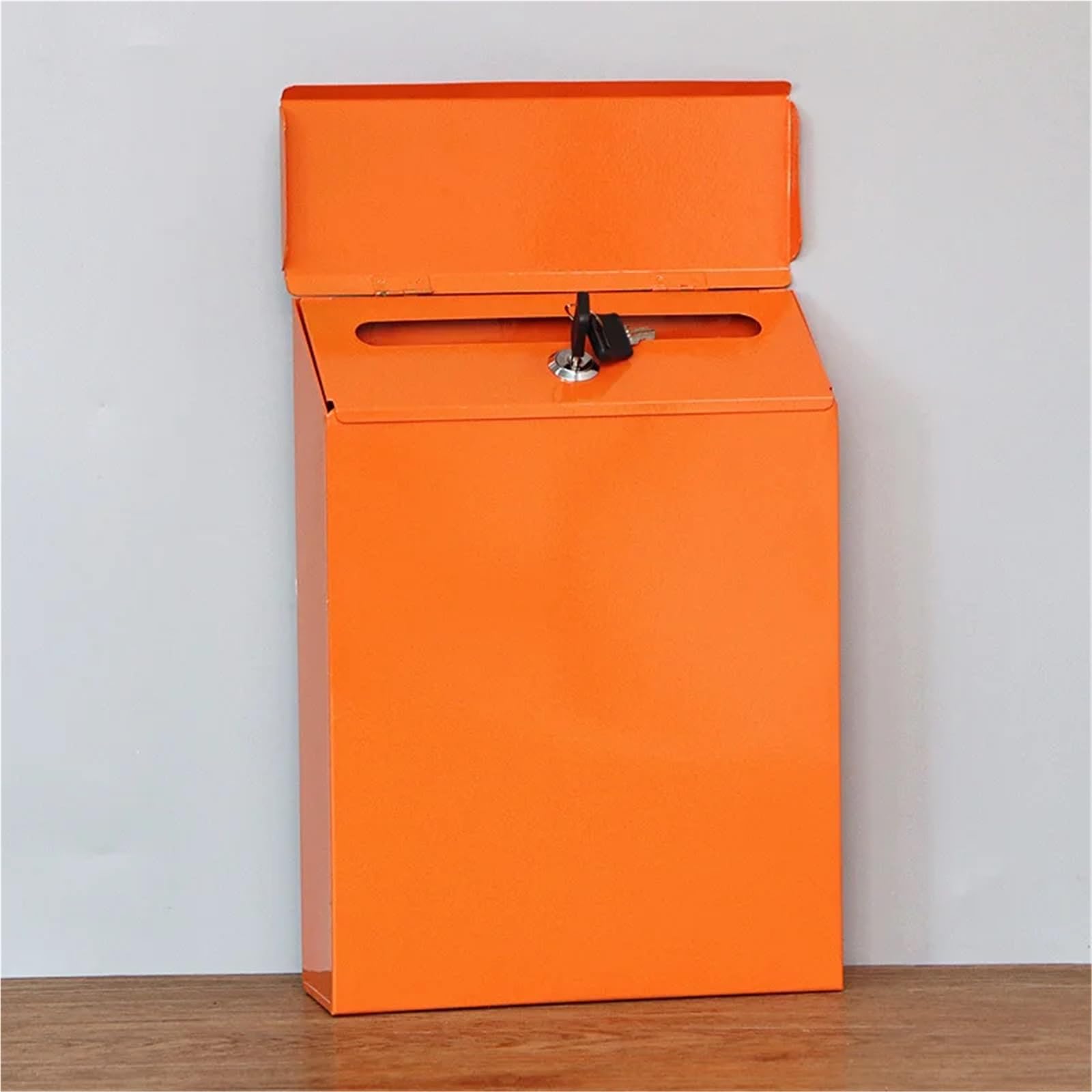 Wall Mounted Letterbox Wall Mount Mailbox Vintage Mail Postal Letter Newspaper Box Waterproof Mailboxes Garden Decoration(Pureorange)