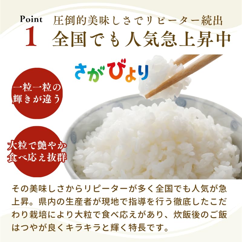 Amazon.co.jp: 令和7年産 15年連続特A受賞米「さがびより」 5kg : 食品