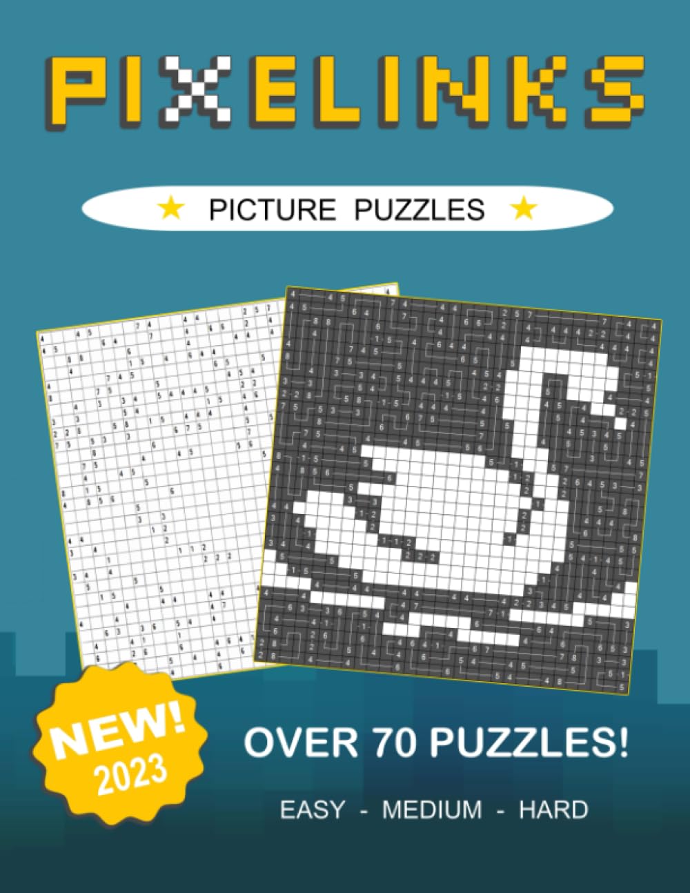 Pixelinks Picture Puzzles: A Pixel Puzzle Activity Book for Adults and Teens - Easy, Medium, and Hard Picture Puzzles
