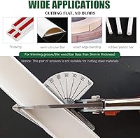 Vista 5 de Keadic Cortador de inglete multiángulo con llave y 5 cuchillas de repuesto mejoradas, tijeras de ángulo ajustable de 45 a 135 grados, herramientas