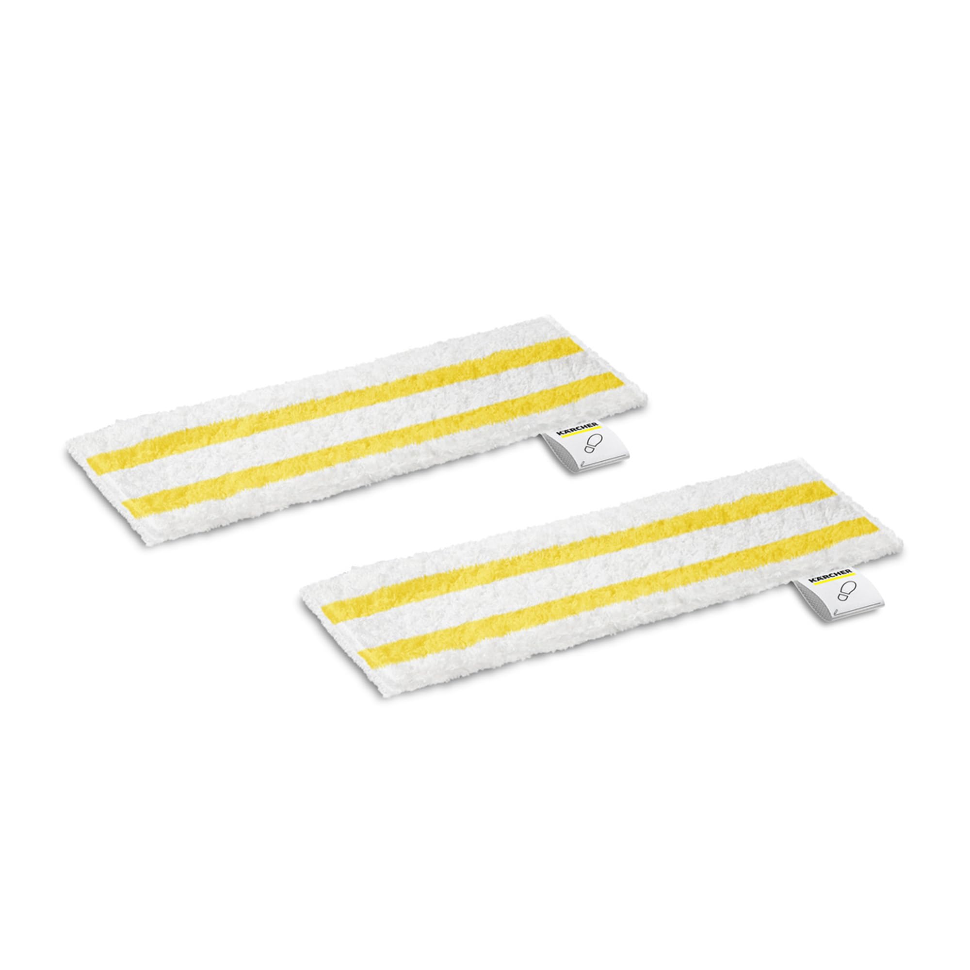 Karcher Universal Bodentuchset EasyFix, 2 saugstarke Bodentücher aus hochwertiger Feinstfaser, einfaches Fixieren Dank Klettsystem. Original-Zubehör für die Bodendüse EasyFix Dampfreiniger