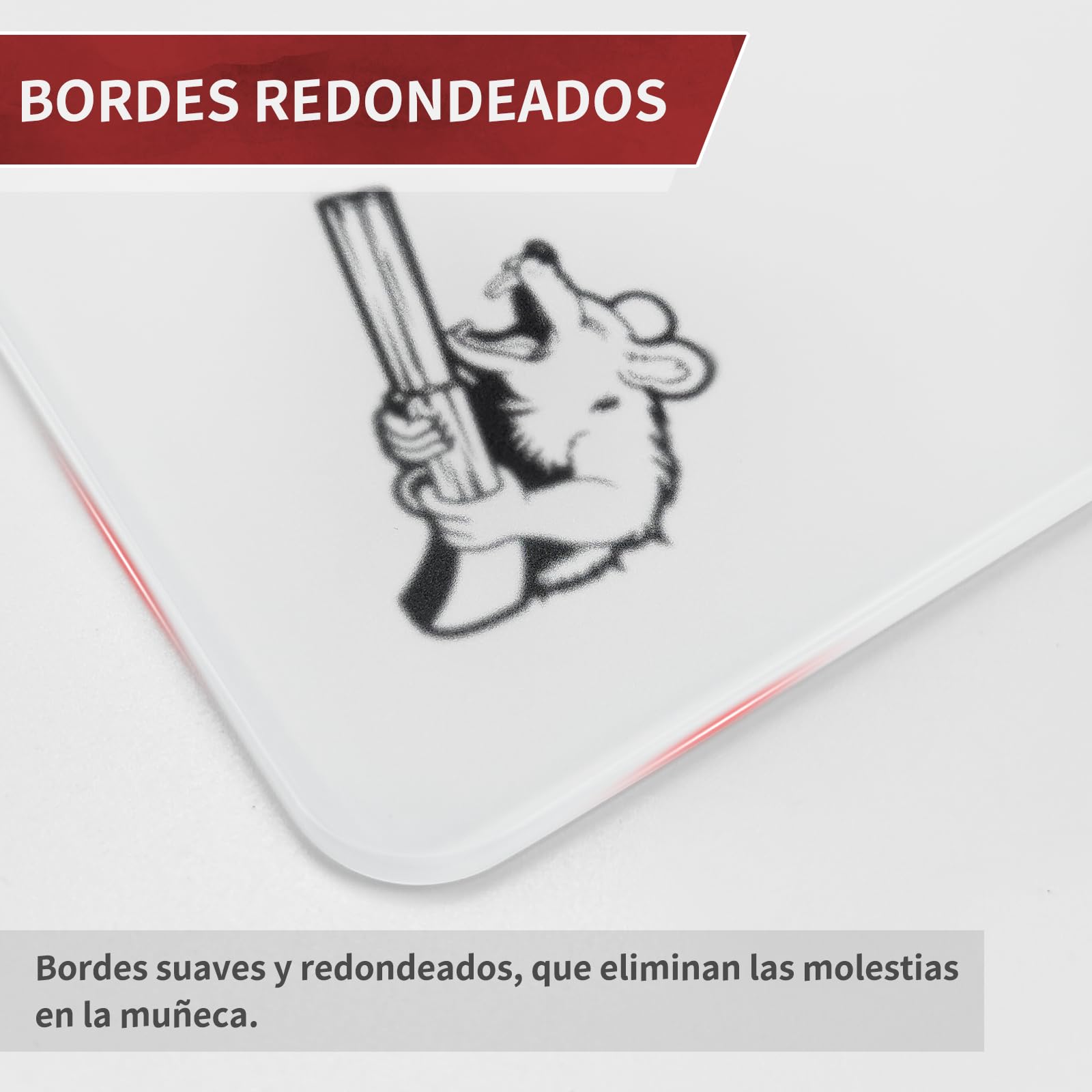 SIROOLAC Alfombrilla de ratón para juegos de vidrio 320 mm x 360 mm FPS Game Special Vidrio templado duradero de 3 mm de grosor Dispara con precisión y rapidez a los oponentes (320 mm x 360 mm, blanco