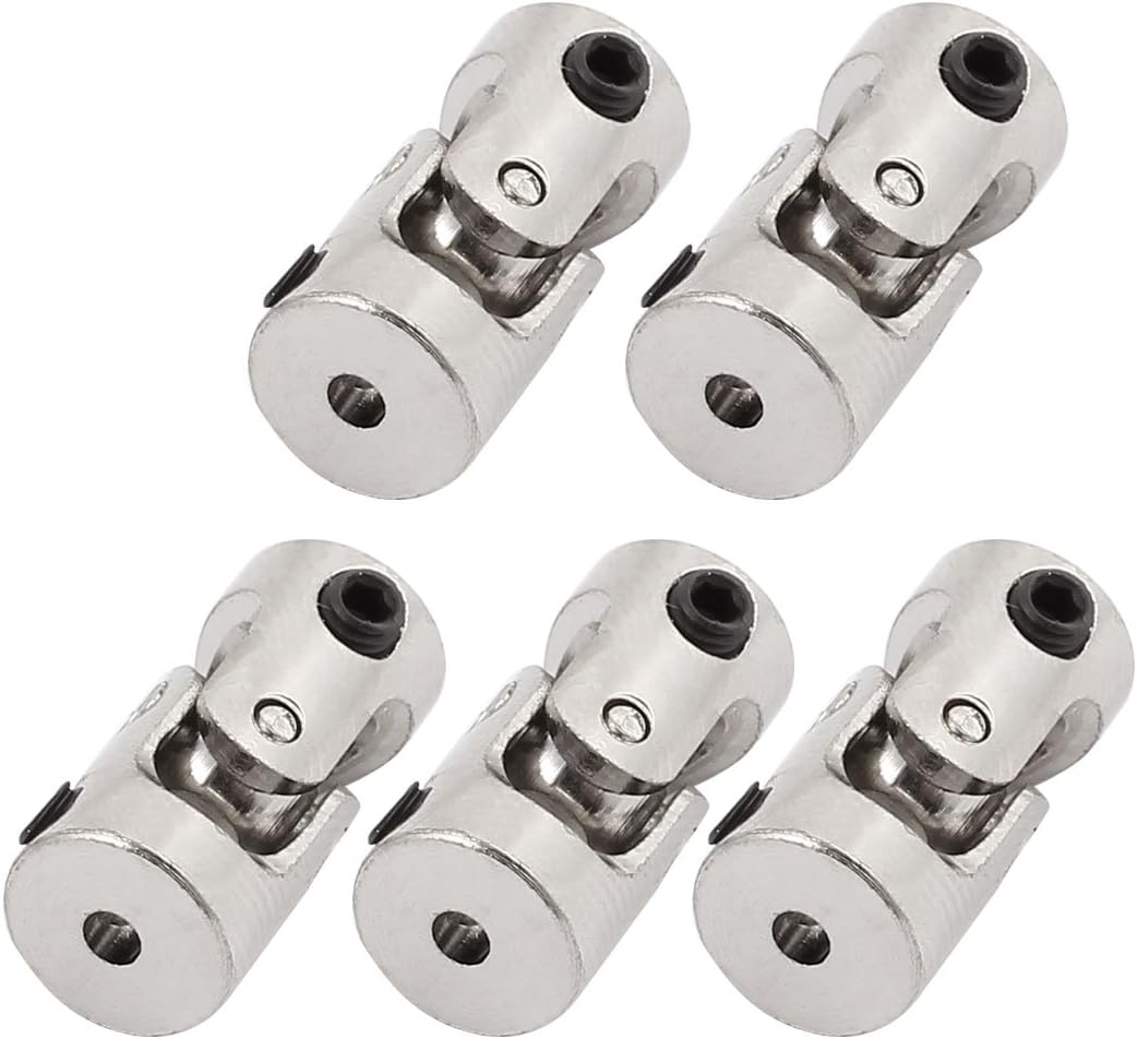 Aexit 2.0mm to Electrical equipment 2.0mm Inner Dia Rotatable Universal Steering Shaft U Joint Coupler 5pcs