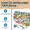 RV State Sticker Travel Map - Large Visited States Map 19 x13 inch - 50 UV-Resistant Waterproof US State Stickers for Door, Window, Wall - Cool United States Decals for RV, Camper, Motorhome Trailer #2